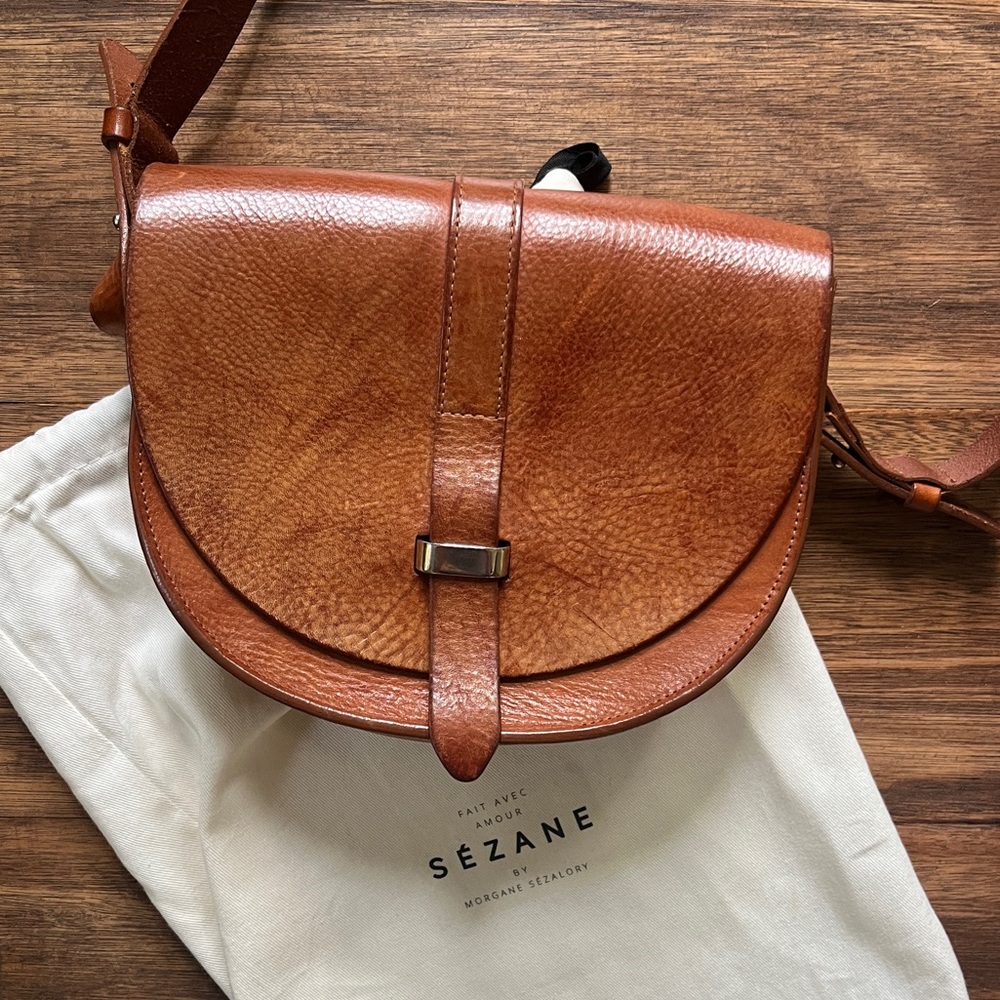 Sezane Brown Crossbody Bag